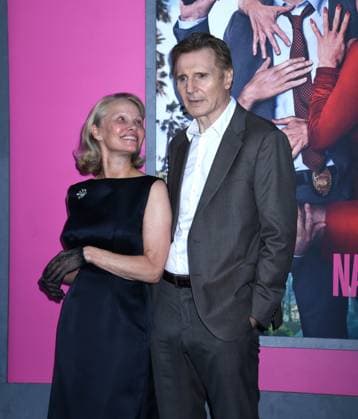 July 28, 2025, New York, Ny, United States: Pamela Anderson and Liam Neeson attend the US Premiere of The Naked Gun at SVA Theater in New York. July 28, 2025. New York United States - ZUMAp281 20250728_zea_p281_007 Copyright: xPhotoxImagexPressx