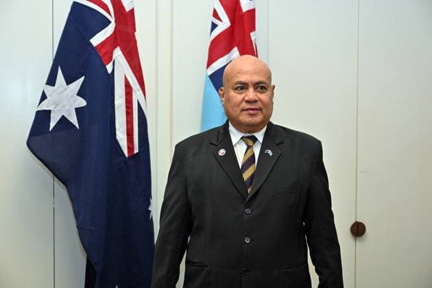 FELETI TEO PARLIAMENT, Tuvalu™s Prime Minister Feleti Teo waits at Parliament House in Canberra, Tuesday, July 29, 2025. ( NO ARCHIVING CANBERRA AUSTRALIAN CAPITAL TERRITORY AUSTRALIA  Copyright: xMICKxTSIKASx 20250729151764707359