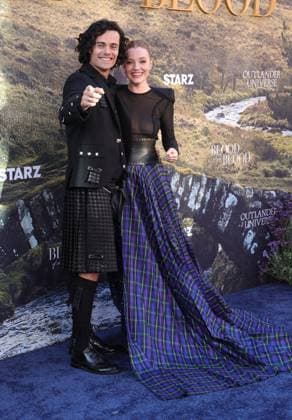 28 July 2025 . Los Angeles, California - Jamie Roy, Harriet Slater At Outlander: Blood of my Blood Premiere Event held at DGA Theater Complex in Los Angeles. Los Angeles USA - ZUMAa123 20250728_zaa_a123_101 Copyright: xFSx