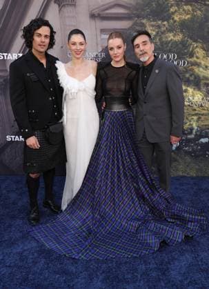 28 July 2025 . Los Angeles, California - Jamie Roy, Hermione Corfield, Harriet Slater, Michelle Saniei At Outlander: Blood of my Blood Premiere Event held at DGA Theater Complex in Los Angeles. Los Angeles USA - ZUMAa123 20250728_zaa_a123_153 Copyright: xFSx