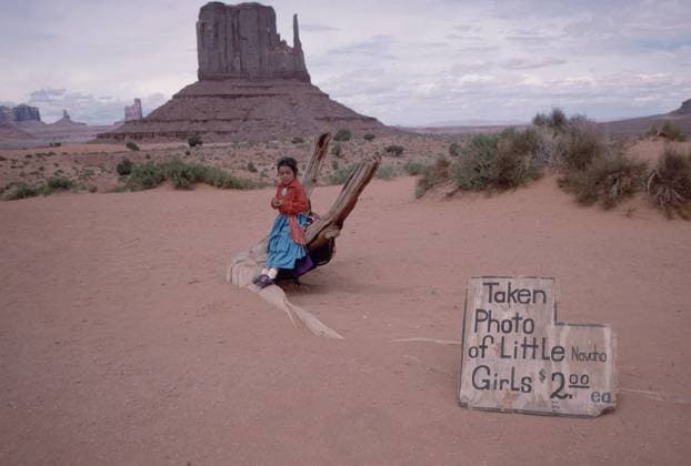 Monument Valley Jan 01, 2000; Monument Valley, Arizona, United States; File Image: Date Unknown! A Navajo child poses for tourists at Monument Valley, which is on Navajo land.. Copyright: xRobxSchoenbaumx