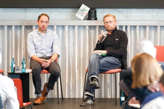 Buchpremiere von Am Kippunkt. Wo das Klima zu kollabieren droht und wie wir uns noch retten können von Toralf Staud und Benjamin von Brackel Berlin, 29.7.2025 Benjamin von Brackel und Toralf Staud bei der Buchpremiere von Am Kippunkt. Wo das Klima zu kollabieren droht und wie wir uns noch retten können in Berlin Berlin Copyright: xMatthiasxGränzdörferx