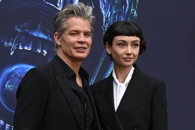 Timothy Olyphant and Sydney Chandler attends Alien: Earth European Premiere at the Barbican Centre in London, England. UK. Tuesday 29th July 2025. Copyright: xJamesxWarrenx adycq056