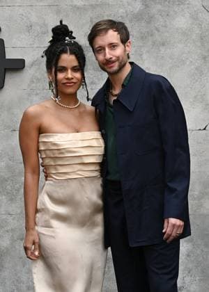 Zazie Beetz and David Rysdahl attends Alien: Earth European Premiere at the Barbican Centre in London, England. UK. Tuesday 29th July 2025. Copyright: xJamesxWarrenx adycq097