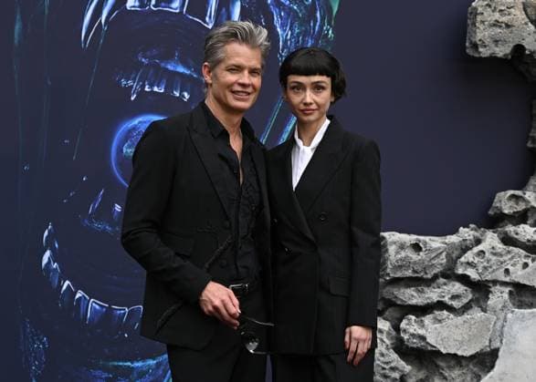 Timothy Olyphant and Sydney Chandler attends Alien: Earth European Premiere at the Barbican Centre in London, England. UK. Tuesday 29th July 2025. Copyright: xJamesxWarrenx adycq059