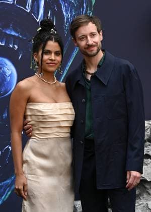 Zazie Beetz and David Rysdahl attends Alien: Earth European Premiere at the Barbican Centre in London, England. UK. Tuesday 29th July 2025. Copyright: xJamesxWarrenx adycq089