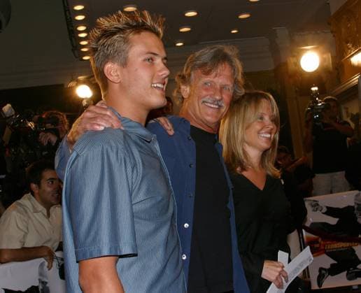 The Transporter Premiere Oct 02, 2002; Westwood, CA, USA; Actor Musician KRIS KRISTOFFERSON with son and daughter TRACY @ The Transporter premiere held at Mann Village Theater.. Copyright: xRobertxMillardx