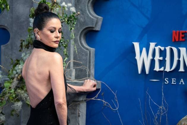 Wednesday Season 2, Part 1 Global Premiere VIP Arrivals LONDON, ENGLAND - JULY 30: Catherine Zeta-Jones attends the Global Premiere of Wednesday Season 2, Part 1 at Central Hall Westminster on July 30, 2025 in London, England., Credit:lounis tiar Avalon United Kingdom, London, Westminster  Copyright: xlounisxtiarx xAvalonx 1026819865
