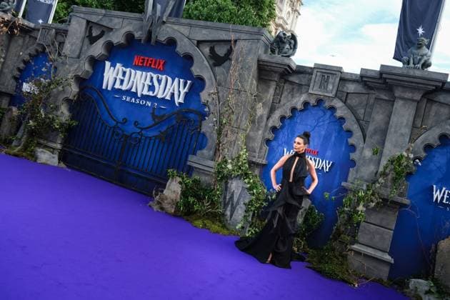 Wednesday Season 2, Part 1 Global Premiere on Wednesday 30 July 2025 Catherine Zeta-Jones seen at the Wednesday Season 2, Part 1 Global Premiere on Wednesday 30 July 2025 at The Methodist Central Hall, London. . Picture, Credit:Julie Edwards Avalon  Copyright: xJuliexEdwardsx xAvalonx 1026824052