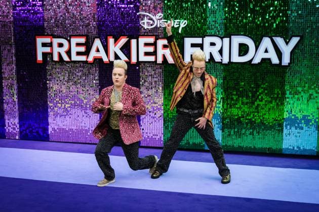 Uk Premiere Of Freakier Friday on Thursday 31 July 2025 Jedward ( John and Edward Grimes ) seen at the Uk Premiere Of Freakier Friday on Thursday 31 July 2025 at ODEON LUXE Leicester Square, London. . Picture, Credit:Julie Edwards Avalon  Copyright: xJuliexEdwardsx xAvalonx 1027006631