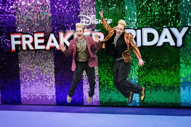 Uk Premiere Of Freakier Friday on Thursday 31 July 2025 Jedward ( John and Edward Grimes ) seen at the Uk Premiere Of Freakier Friday on Thursday 31 July 2025 at ODEON LUXE Leicester Square, London. . Picture, Credit:Julie Edwards Avalon  Copyright: xJuliexEdwardsx xAvalonx 1027007113
