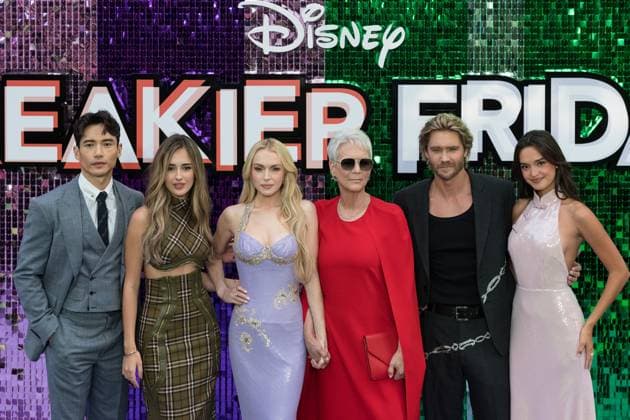Freakier Friday UK Premiere in London LONDON, UNITED KINGDOM - JULY 31: Manny Jacinto, Julia Butters, Lindsay Lohan, Jamie Lee Curtis, Chad Michael Murray and Sophia Hammons attend the UK premiere of Disney s Freakier Friday at Odeon Luxe in Leicester Square in London, United Kingdom on July 31, 2025. Wiktor Szymanowicz Anadolu London United Kingdom. Editorial use only. Please get in touch for any other usage.  Copyright: x2025xAnadoluxWiktorxSzymanowiczx