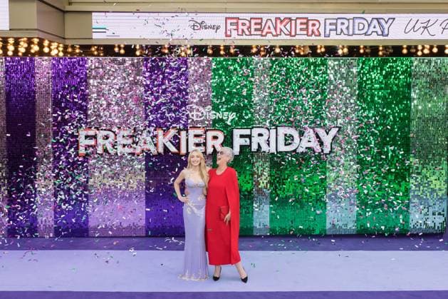 Freakier Friday UK Premiere in London LONDON, UNITED KINGDOM - JULY 31: Lindsay Lohan and Jamie Lee Curtis react as the confetti is released during the UK premiere of Disney s Freakier Friday at Odeon Luxe in Leicester Square in London, United Kingdom on July 31, 2025. Wiktor Szymanowicz Anadolu London United Kingdom. Editorial use only. Please get in touch for any other usage.  Copyright: x2025xAnadoluxWiktorxSzymanowiczx