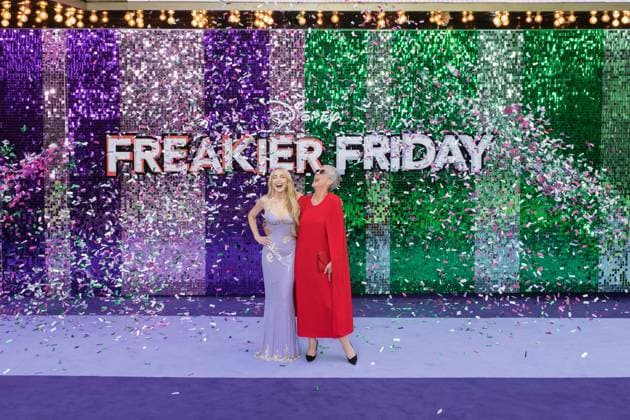 Freakier Friday UK Premiere in London LONDON, UNITED KINGDOM - JULY 31: Lindsay Lohan and Jamie Lee Curtis react as the confetti is released during the UK premiere of Disney s Freakier Friday at Odeon Luxe in Leicester Square in London, United Kingdom on July 31, 2025. Wiktor Szymanowicz Anadolu London United Kingdom. Editorial use only. Please get in touch for any other usage.  Copyright: x2025xAnadoluxWiktorxSzymanowiczx