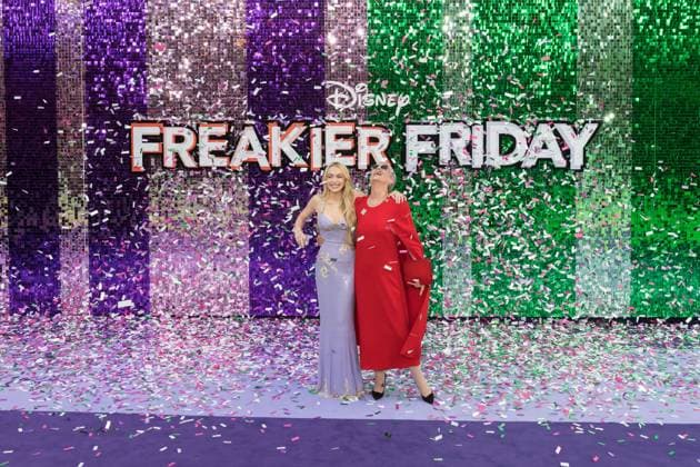 Freakier Friday UK Premiere in London LONDON, UNITED KINGDOM - JULY 31: Lindsay Lohan and Jamie Lee Curtis react as the confetti is released during the UK premiere of Disney s Freakier Friday at Odeon Luxe in Leicester Square in London, United Kingdom on July 31, 2025. Wiktor Szymanowicz Anadolu London United Kingdom. Editorial use only. Please get in touch for any other usage.  Copyright: x2025xAnadoluxWiktorxSzymanowiczx