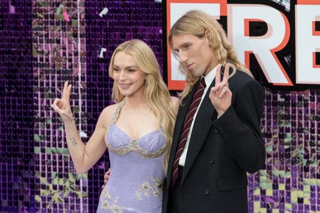 Freakier Friday UK Premiere in London LONDON, UNITED KINGDOM - JULY 31: Lindsay Lohan and Ludovic De Saint Sernin attend the UK premiere of Disney s Freakier Friday at Odeon Luxe in Leicester Square in London, United Kingdom on July 31, 2025. Wiktor Szymanowicz Anadolu London United Kingdom. Editorial use only. Please get in touch for any other usage.  Copyright: x2025xAnadoluxWiktorxSzymanowiczx