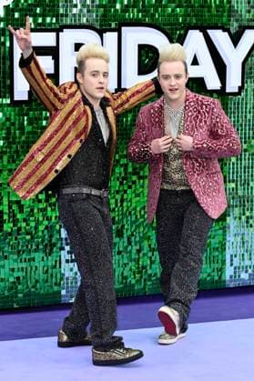 John Grimes und Edward Grime von Jedward bei der Premiere des Kinofilms Freakier Friday im Odeon Luxe Leicester Square. London, 31.07.2025