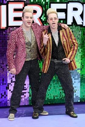 John Grimes und Edward Grime von Jedward bei der Premiere des Kinofilms Freakier Friday im Odeon Luxe Leicester Square. London, 31.07.2025
