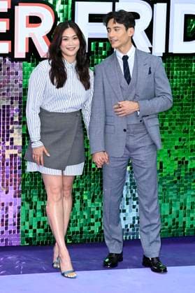 Dianne Doan mit Partner Manny Jacinto bei der Premiere des Kinofilms Freakier Friday im Odeon Luxe Leicester Square. London, 31.07.2025
