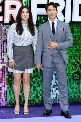 Dianne Doan mit Partner Manny Jacinto bei der Premiere des Kinofilms Freakier Friday im Odeon Luxe Leicester Square. London, 31.07.2025