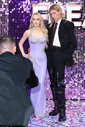 Lindsay Lohan und Ludovic de Saint Sernin bei der Premiere des Kinofilms Freakier Friday im Odeon Luxe Leicester Square. London, 31.07.2025