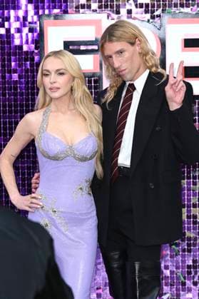 Lindsay Lohan und Ludovic de Saint Sernin bei der Premiere des Kinofilms Freakier Friday im Odeon Luxe Leicester Square. London, 31.07.2025