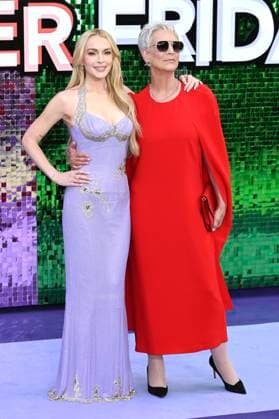 Lindsay Lohan und Jamie Lee Curtis bei der Premiere des Kinofilms Freakier Friday im Odeon Luxe Leicester Square. London, 31.07.2025