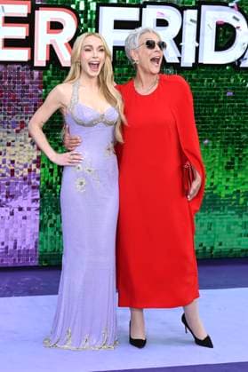 Lindsay Lohan und Jamie Lee Curtis bei der Premiere des Kinofilms Freakier Friday im Odeon Luxe Leicester Square. London, 31.07.2025