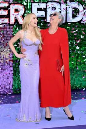 Lindsay Lohan und Jamie Lee Curtis bei der Premiere des Kinofilms Freakier Friday im Odeon Luxe Leicester Square. London, 31.07.2025