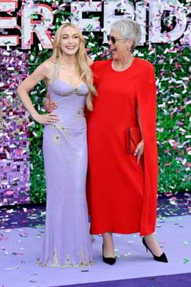 Lindsay Lohan und Jamie Lee Curtis bei der Premiere des Kinofilms Freakier Friday im Odeon Luxe Leicester Square. London, 31.07.2025