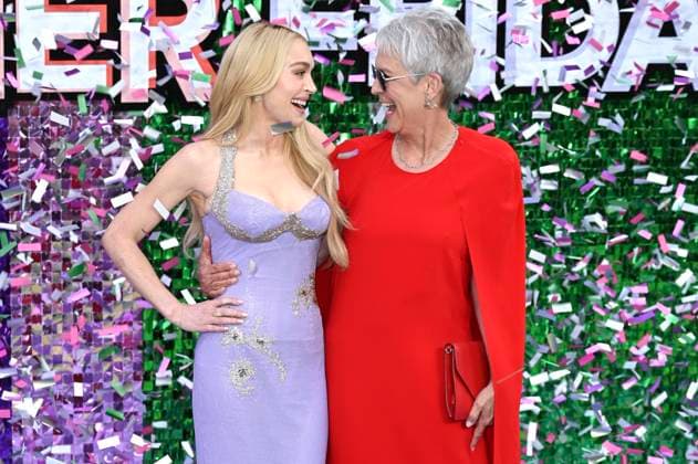 Lindsay Lohan und Jamie Lee Curtis bei der Premiere des Kinofilms Freakier Friday im Odeon Luxe Leicester Square. London, 31.07.2025
