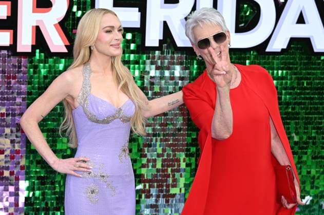 Lindsay Lohan und Jamie Lee Curtis bei der Premiere des Kinofilms Freakier Friday im Odeon Luxe Leicester Square. London, 31.07.2025