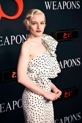 Julia Garner bei der Weltpremiere des Kinofilms Weapons im United Theatre on Broadway. Los Angeles, 31.07.2025
