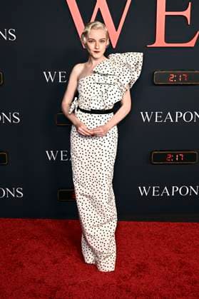 Julia Garner bei der Weltpremiere des Kinofilms Weapons im United Theatre on Broadway. Los Angeles, 31.07.2025