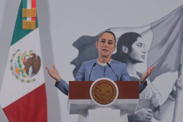Mexico™s President Claudia Sheinbaum Holds Briefing Mexico s President Claudia Sheinbaum speaks during a news conference about the recent release order for Israel Vallarta, linked to an alleged kidnapping, after 20 years in prison without a sentence at National Palace. on August 1, 2025 in Mexico City, Mexico. (Photo by Carlos Santiago Eyepix Group) Copyright: xCarlosxSantiago xEyepixxGroupx CS_01082025_163672