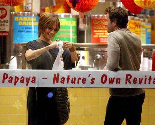 Jennifer Lopez and Alex O Loughlin on the set of her new movie The Back-Up Plan filming on location at Gray s Papaya, New York City, United States WENN 2515572.jpg