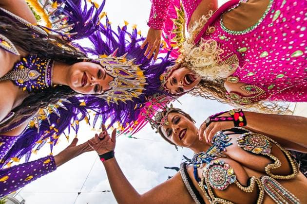 News Bilder des Tages Brazilian-style carnival parade through centre of Brno within Brasil Fest Brno show on August 2nd, 2025. (CTKxPhoto PatrikxUhlir) CTKPhotoP2025080204094  CTKPhotoP2025080204094