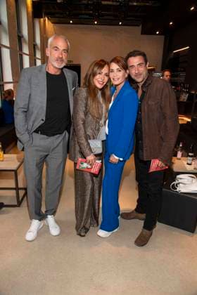 abb Rene M. Simone Thomalla, Anja Kling und Oliver Haas zu Gast anlaesslich der Deutschen Erstauffuehrung vom Theaterstueck Vanja von der Komoedie am Kurfuerstendamm im Neuen Haus des Berliner Ensemble am 03.August 2025 in Berlin Berlin Deutschland