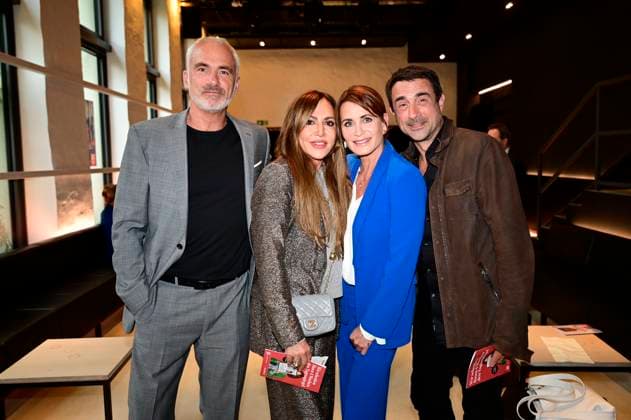 Rene Marchand, Simone Thomalla, Anja Kling und Oliver Haas bei der Premiere des Theaterstücks Vanya in der Komödie am Kurfürstendamm im Neuen Haus des Berliner Ensemble. Berlin, 03.08.2025