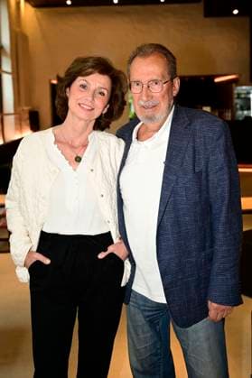 Marijam Agischewa mit Ehemann Georg Alexander bei der Premiere des Theaterstücks Vanya in der Komödie am Kurfürstendamm im Neuen Haus des Berliner Ensemble. Berlin, 03.08.2025