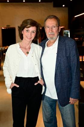 Marijam Agischewa mit Ehemann Georg Alexander bei der Premiere des Theaterstücks Vanya in der Komödie am Kurfürstendamm im Neuen Haus des Berliner Ensemble. Berlin, 03.08.2025