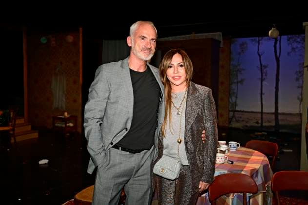Simone Thomalla mit Partner Rene Marchand bei der Premiere des Theaterstücks Vanya in der Komödie am Kurfürstendamm im Neuen Haus des Berliner Ensemble. Berlin, 03.08.2025