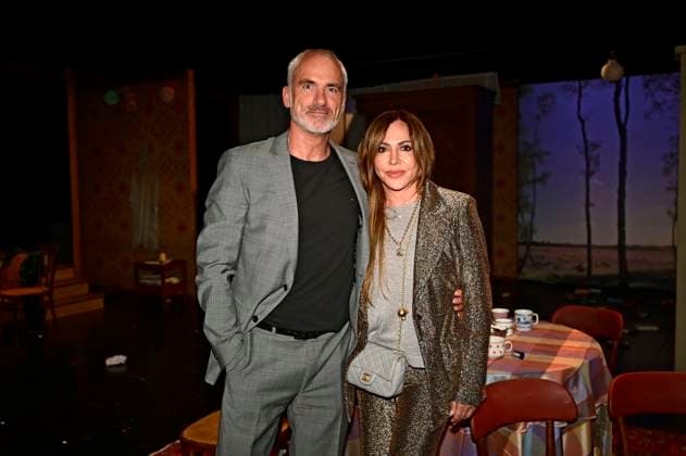 Simone Thomalla mit Partner Rene Marchand bei der Premiere des Theaterstücks Vanya in der Komödie am Kurfürstendamm im Neuen Haus des Berliner Ensemble. Berlin, 03.08.2025