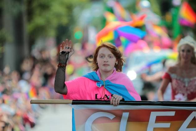 August 3, 2025, Vancouver, British Columbia, Canada: Sober team in vancouver pride parade Vancouver Canada - ZUMAa223 20250803_zip_a223_009 Copyright: xMazyarxAsadix