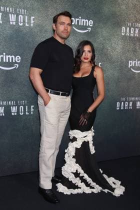 NEW YORK, NY - AUGUST 4: Chris Romrell and Katherine Ro at Prime Video s The Terminal List: Dark Wolf New York Premiere at Regal Times Square on August 4, 2025 in New York City. Copyright: xRWx
