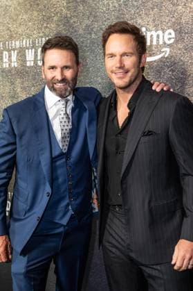 August 4, 2025, Bronx, New York, USA: Jack Carr and Chris Pratt attend premiere of Amazon Prime Video series The Terminal List: Dark Wolf at Regal Times Square in New York, NY on August 4, 2025 Bronx USA - ZUMAr339 20250804_znp_r339_137 Copyright: xLevxRadinx