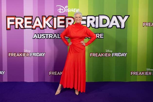 FREAKIER FRIDAY AUSTRALIAN PREMIERE, Jamie Lee Curtis poses for a photo during the Australian premiere of Disney™s Freakier Friday at Westfield Bondi Junction in Sydney, Tuesday, August 5, 2025. ( NO ARCHIVING SYDNEY NEW SOUTH WALES AUSTRALIA  Copyright: xSTEVENxMARKHAMx 20250805161583114397
