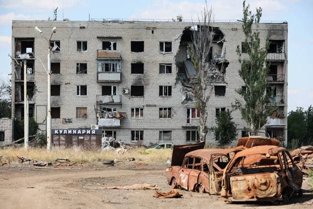 News Themen der Woche KW32 RUSSIA, KRASNOGOROVKA - AUGUST 5, 2025: An apartment block destroyed in military strikes Krasnogorovka Russia  - ZUMAt113 20250805_zaa_t113_170 Copyright: xDmitryxYagodkinx