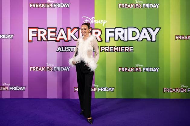 FREAKIER FRIDAY AUSTRALIAN PREMIERE, Bella Varelis poses for a photo during the Australian premiere of Disney™s Freakier Friday at Westfield Bondi Junction in Sydney, Tuesday, August 5, 2025. ( NO ARCHIVING SYDNEY NEW SOUTH WALES AUSTRALIA  Copyright: xSTEVENxMARKHAMx 20250805121586441860