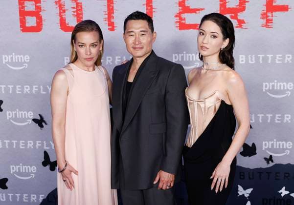 Piper Perabo, Daniel Dae Kim and Reina Hardesty arrive on the red carpet for Prime Video s Butterfly New York Premiere at Regal Union Square on Tuesday, August 5, 2025 in New York City.  NYP20250805237 JOHNxANGELILLO
